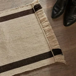 Calm Kelim Dörrmatta 50x70 cm Off-white / Kaffe