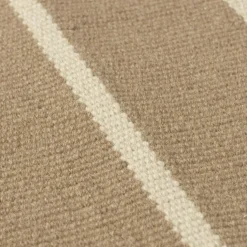 Ferm Living Ullmattor-Calm Kelim Matta 80x200 cm, Off-white / Dark Sand