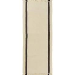 Ferm Living Ullmattor-Calm Kelim Matta 80x200 cm, Off-white / Dark Sand