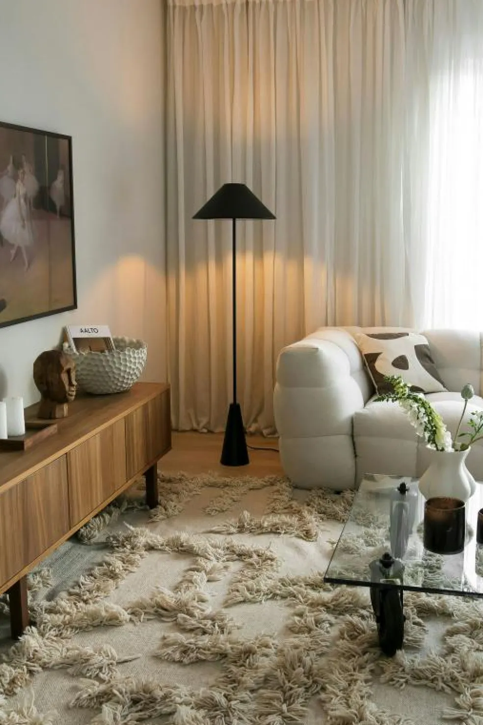 Cannes Golvlampa, Vit