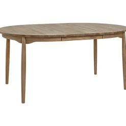 Carl Matbord Oljad Ek, 2 Iläggsskivor, 115x115-215 cm