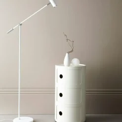 Belid Läslampor|Golvlampor-Cato Golvlampa, Rubinröd / Mattsvart