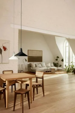 C-Chair Dining Chair, Black oak/Cane