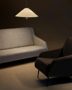 GUBI Fåtöljer-CDC.1 Loungefåtölj, Around Bouclé Dedar 141 / Antikmässing Bas