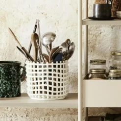 Ferm Living Korgar-Ceramic Korg , 21 cm