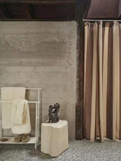 Chambray Duschdraperi 160x205 cm, Carob Brown