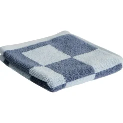 HAY Handdukar & Badlakan-Check Ansiktshandduk 30x30 cm, Steel Blue