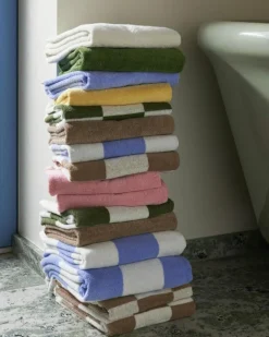 HAY Handdukar & Badlakan-Check Badhandduk 70x136 cm, Lavendel