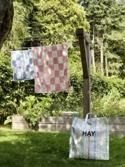 HAY Handdukar & Badlakan-Check Badhandduk 70x136 cm, Lavendel