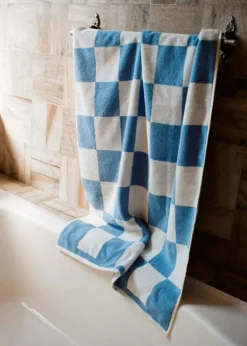 HAY Handdukar & Badlakan-Check Badhandduk 70x136 cm, Lavendel