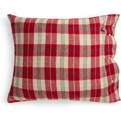 Lexington Örngott-Checked Cotton Flannel Pillowcase Örngott Vit / Grön / Beige / Röd, 50x60 cm
