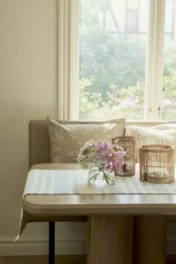 Lexington Prydnadskuddar & Fodral-Checked Organic Kuddfodral 50x50 cm, Blå