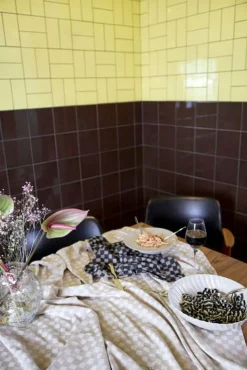 ByON Dukar & Löpare-Checki Bordsduk Bomull 140x250 cm,