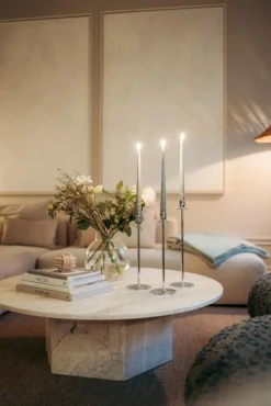 Hilke Collection Ljusstakar-Chiaro Di Luna Ljusstake Förnicklad mässing, 40 cm