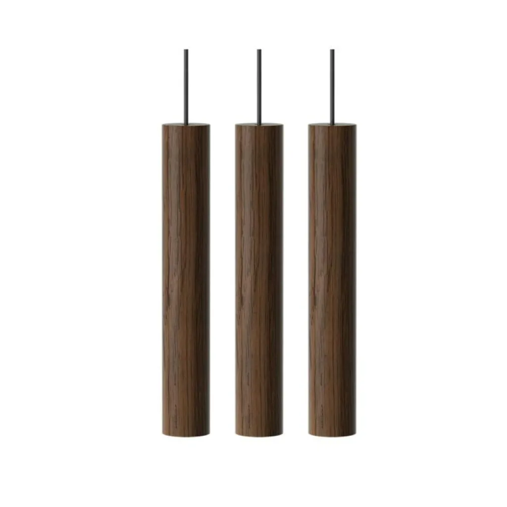 Umage Fönsterlampor|Pendellampor-Chimes 3 Pendel, Mörk Ek