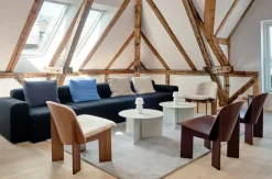 HAY Fåtöljer-Chisel Loungefåtölj Med Klädd Framsida, Ek / Sense Läder Cognac