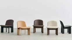 HAY Fåtöljer-Chisel Loungefåtölj Med Klädd Framsida, Ek / Sense Läder Cognac