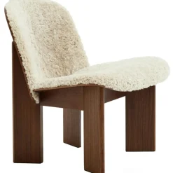 HAY Fåtöljer-Chisel Loungefåtölj Med Klädd Framsida, Ek / Sense Läder Cognac