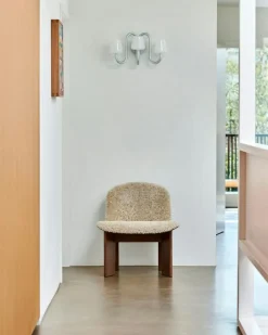 HAY Fåtöljer-Chisel Loungefåtölj Med Klädd Framsida, Ek / Sense Läder Cognac