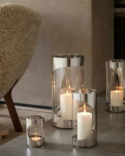 Chrome Contours Värmeljushållare Rostfritt Stål, 28 cm