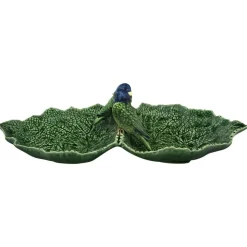 Bordallo Pinheiro Serveringsskålar-Cinerária Skål Med Dubbla Blad