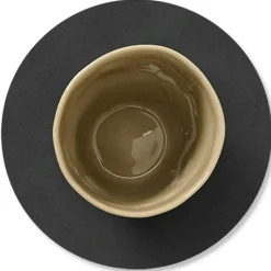 LIND DNA Bordstabletter & Glasunderlägg-Circle Glasunderlägg Nupo 10 cm, Clay Brown