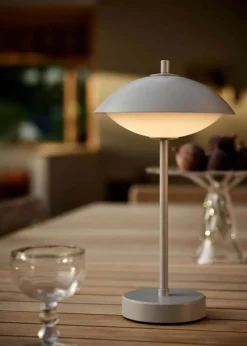 Clam Bordslampa Portabel, Vit