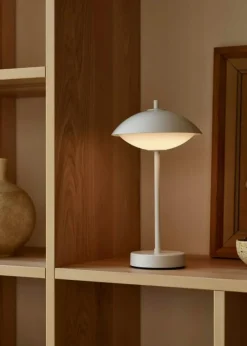 Clam Bordslampa Portabel, Vit