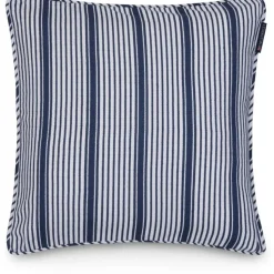 Lexington Prydnadskuddar & Fodral-Classic Striped Organic Cotton Twill Kuddfodral 50x50 cm, Vit / Beige