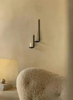 Audo Copenhagen Ljusstakar-Clip Väggljushållare 34 cm, Svart