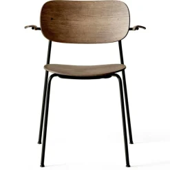 Audo Copenhagen Stolar-Co Karmstol Svart stål, Mörkbetsad Ek