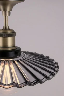 Globen Lighting Plafonder-Cobbler 25 Plafond, Vit/Ant. Mässing