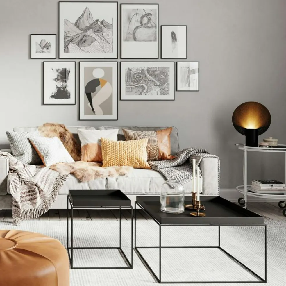 Colby XL Bordslampa, Sandsvart