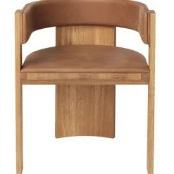 Kristina Dam Studio Stolar-Collector Matstol, Varmlackerad / Cognac Läder