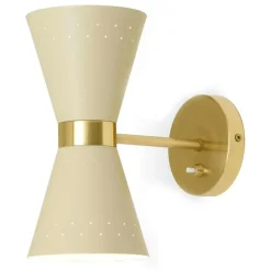 Collector Vägglampa, Creme/Polerad Mässing