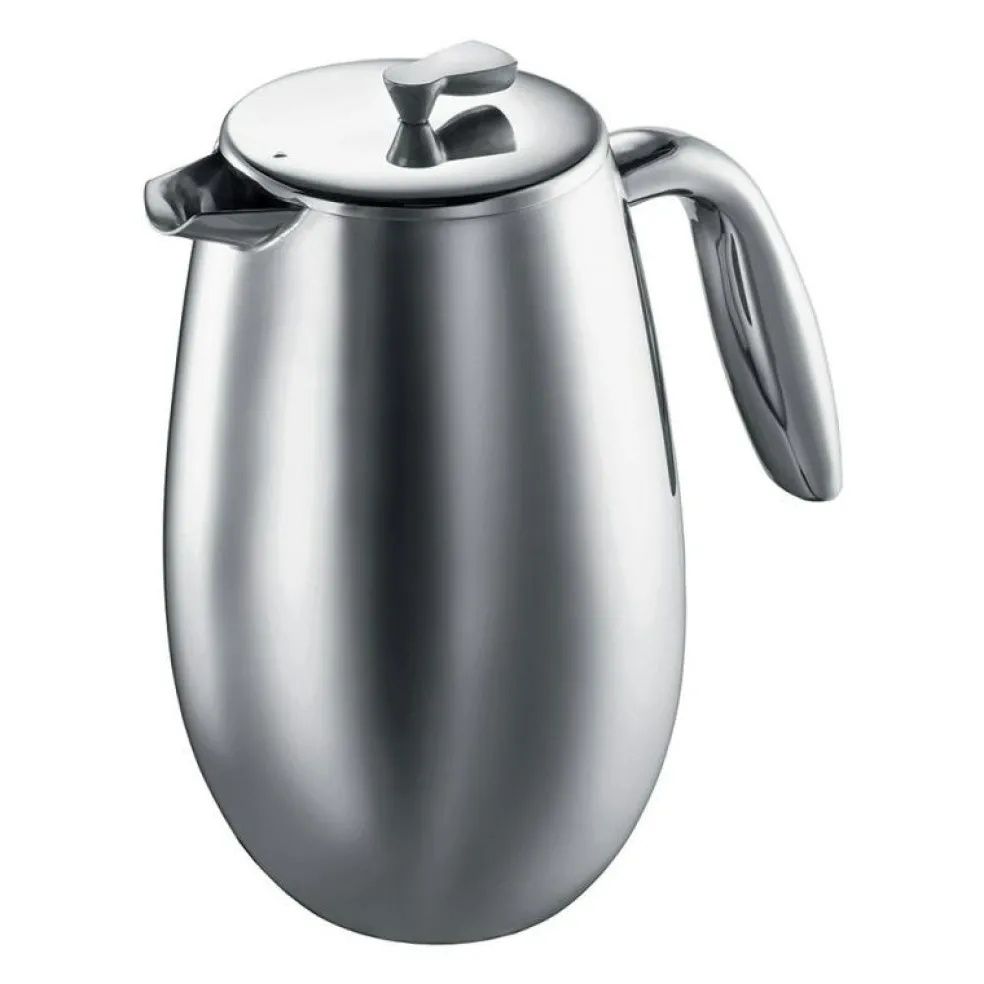 COLUMBIA Kaffebryggare Dubbelvägg Blank, 8 koppar