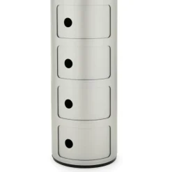 Componibili Classic Förvaring, Blank finish Med 4 Fack, Vit