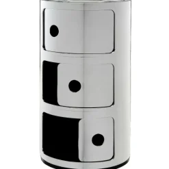 Kartell Hurtsar|Sängbord & Nattduksbord-Componibili Metal Förvaring Med 3 Fack, Koppar