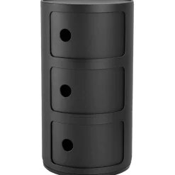 Componibili Recycled Förvaring Med 3 Fack, Svart