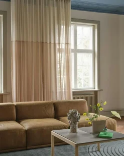 Muuto Modulsoffor|3-Sitssoffor-Connect Soft Modulär 3-sitssoffa Med Öppen Vänstersida, Grace Leather Cognac