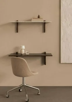 Corbel Vägghylla 100 cm, Mörkbetsad Ek