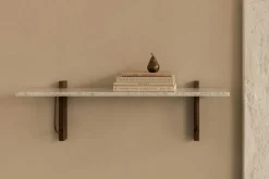 Corbel Vägghylla 100 cm, Mörkbetsad Ek