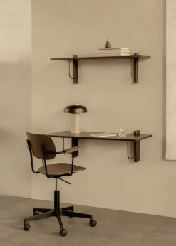 Corbel Vägghylla 100 cm, Mörkbetsad Ek