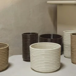 Ferm Living Vaser-Corduroy Vas H21 cm, Carob Brown