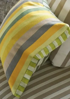 Cork Street Stripe Kudde 43x43 cm, Cobalt