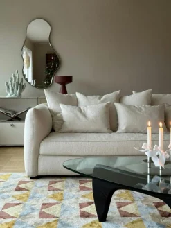 Cornell 3-Sitssoffa, Bouclé Off-white