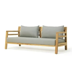 Ethimo Dynor För Utemöbler-Costes Dyna Till 3-Sitssoffa, Nature Grey