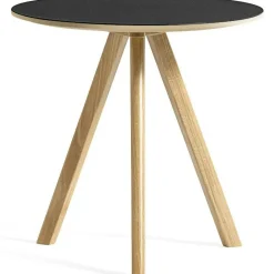 CPH 20 2.0 Sidobord Ø50x49 cm, Vattenbaserad Lackad Ek / Svart