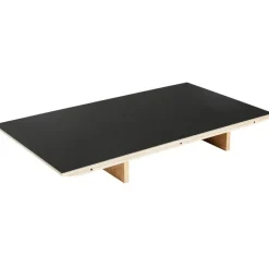 HAY Matbord Och Barbord-CPH 30 Bordsskiva Leaf 50x80 cm, Svart Vattenbaserad Lackad Ek/Svart Linoleum