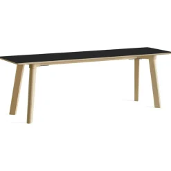 HAY Bänkar-CPH Deux 215 2.0 Bänk 140 cm, Svart / Vattenbaserad Lackad Ek